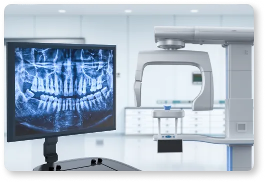 a computer monitor sitting on top of a desk